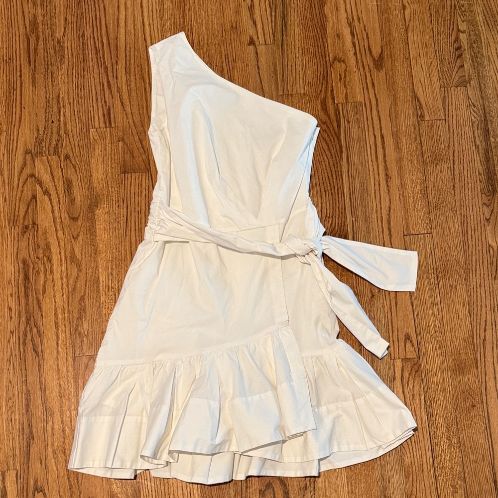 Banana Republic White One Shoulder Dress